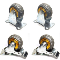4x Heavy Duty Industrial Swivel Brake Caster Wheel Wheels Castor 500KG Trolley