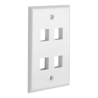QuickPort outlet Wall Plate face plate, four Gang White