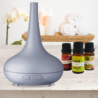 Essential Oil Diffuser Ultrasonic Humidifier Aromatherapy LED Light 200ML 3 Oils