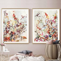 Coming Spring 2 Sets Gold Frame Canvas Wall Art