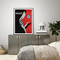 Fashion Bally Black Frame Canvas Wall Art