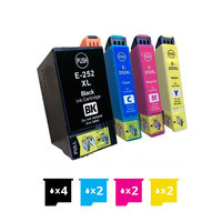 Compatible Premium 252XL Compatible Ink Cartridges [C13T253192-C13T253492] [1BK,1C,1M,1Y] - for use in Epson Printers