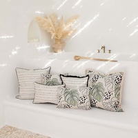 Cushion Cover-Coastal Fringe Natural-Rainforest Sage