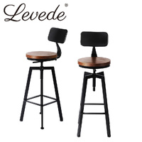 Industrial Bar Stools Kitchen Stool Wooden Barstools Swivel