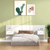 Bed Headboard with Cabinets Engineered Wood