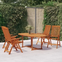 Garden Dining Set Solid Wood Eucalyptus