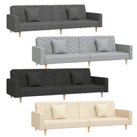 Carrboro 2-Seater Sofa Bed with Two Pillows Fabric