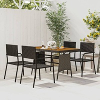 Outdoor Dining Set Poly Rattan