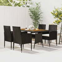 Outdoor Dining Set Poly Rattan