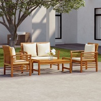 Garden Lounge Set with Cushions Solid Wood Acacia