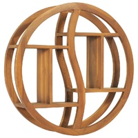 Yin Yang Wall Shelf Solid Wood Teak