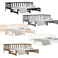 Toppenish Pull-out Day Bed 2x(92x187) cm Solid Wood Pine