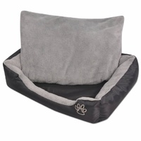 Dog Bed with Padded Cushion Size Black