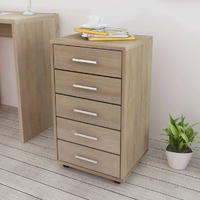 Office Drawer Unit with Castors 5 Drawers