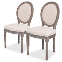 Dining Chairs Cream Fabric
