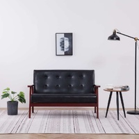Truro Sofa Black Faux Leather