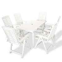 7 Piece Outdoor Dining Set Plastic