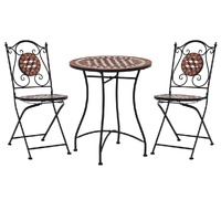3 Piece Mosaic Bistro Set Ceramic Tile