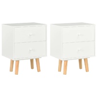 Eureka Bedside Cabinets 2 pcs 40x30x50 cm Solid Pinewood