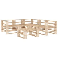 6 Piece Garden Lounge Set Pallets Wood
