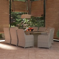 Garden Dining Set Poly Rattan