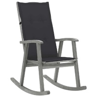 Rocking Chair with Cushions Solid Acacia Wood
