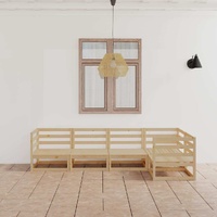 5 Piece Garden Lounge Set Solid Pinewood