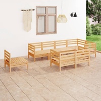 8 Piece Garden Lounge Set Solid Pinewood