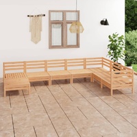 8 Piece Garden Lounge Set Solid Pinewood