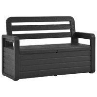 Garden Storage Bench 132.5 cm Plastic