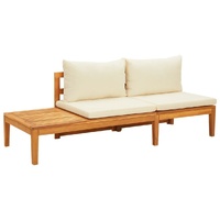 Garden Bench with Table Cushions Solid Acacia Wood