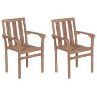 Stackable Garden Chairs Solid Teak Wood