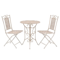 3 Piece Bistro Set Steel