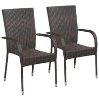 Stackable Outdoor Chairs Poly Rattan