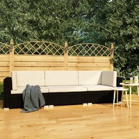 Garden Sofa Set with Cushions Poly Rattan