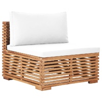 Garden Sofa with Cushion Solid Teak Wood