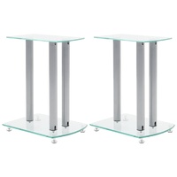 Aluminum Speaker Stands Safety Glass 2pcs