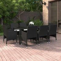 9 Piece Garden Dining Set Poly Rattan