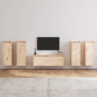 Carver TV Cabinets 5 pcs Solid Wood Pine