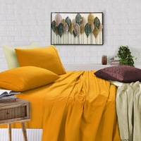 Elan Linen 100% Egyptian Cotton Vintage Washed 500TC Queen Bed Sheets Set