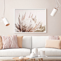 Pure Protea II White Frame Canvas Wall Art