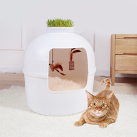 Multifunctional Cat Litter Box Pet Cat House Semi-Enclosed