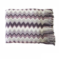 IDC Homewares Chevron Knitted Throw