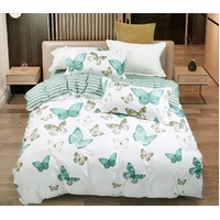 Fleur Butterfly Quilt/Doona/Duvet Cover Set