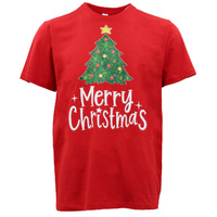 New Funny Adult Xmas Christmas T Shirt Tee Mens Womens 100% Cotton Jolly Ugly, Tree (Red) B