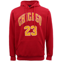 Men's Fleece Pullover Hoodie Jacket Sports Jumper Jersey Chicago Golden State, Red - Chicago 23