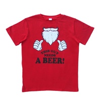 New Funny Adult Xmas Christmas T Shirt Tee Mens Womens 100% Cotton Jolly Ugly, This Guy Needs a Beer!