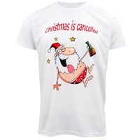 New Funny Adult Xmas Christmas T Shirt Tee Mens Womens 100% Cotton Jolly Ugly, Christmas Is Cancelled