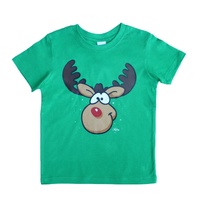 New Funny Adult Xmas Christmas T Shirt Tee Mens Womens 100% Cotton Jolly Ugly, Reindeer (Green)