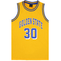 New Men's Basketball Jersey Sports T Shirt Tee Vest Tops Gym Chicago Los Angeles, Yellow - Golden State 30